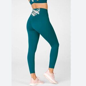 Fabletics Teal Boost PowerHold High-Waisted 7/8  Legging Fjord/Multi size XXS